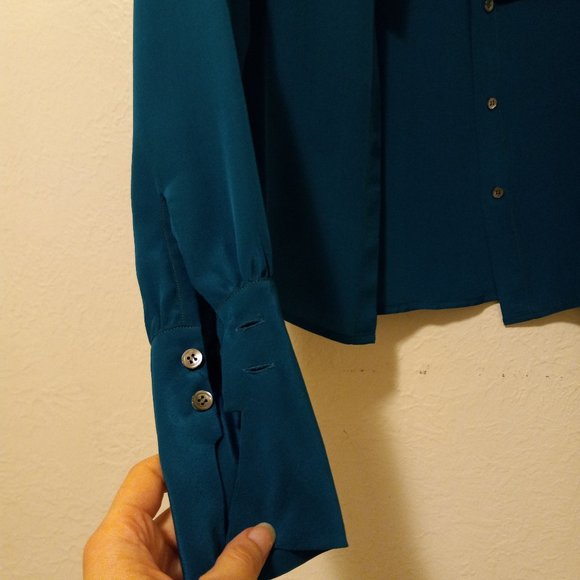 Vintage Silk Cape/Trench Blouse - Picture 11 of 16